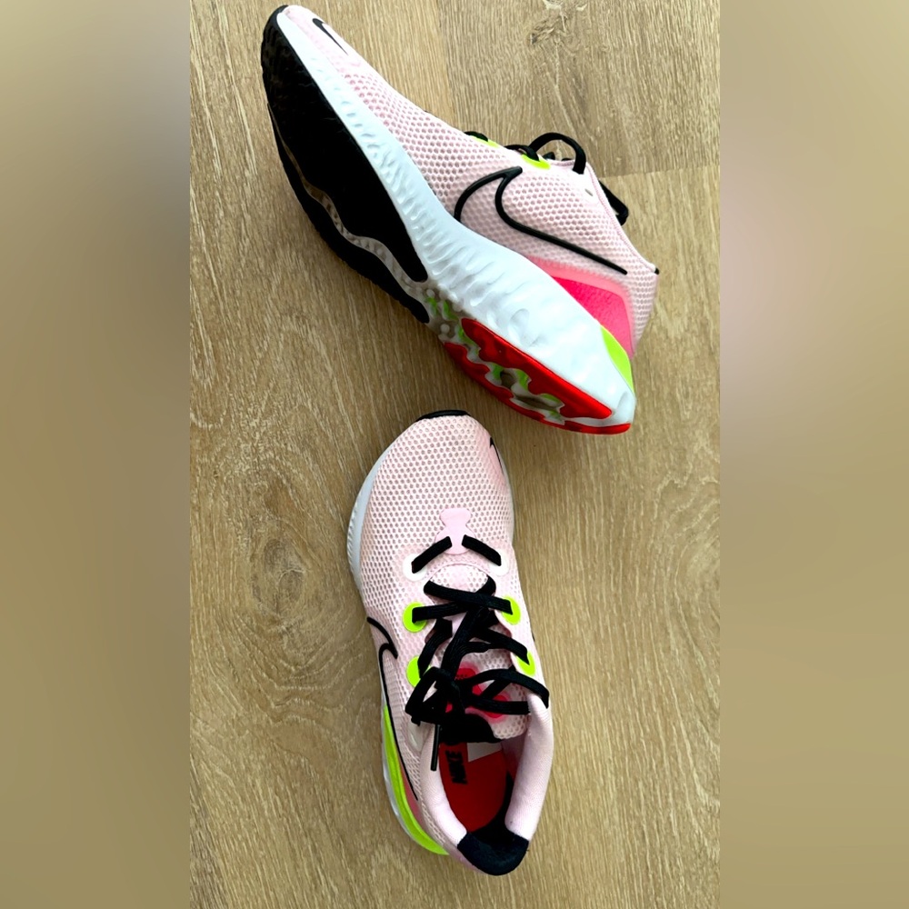 Pink Nike Renew Running Shoe